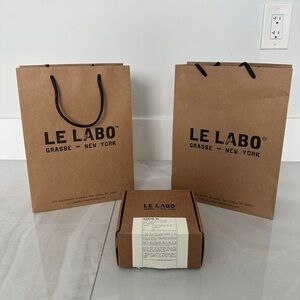 2 Le Labo Grasse - New York Shopping Bags & Le Labo Santal 26 Box